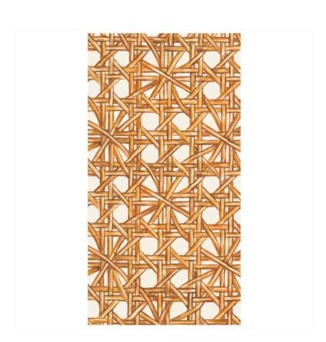 Rattan Weave Guest Napkin Pack Of 16