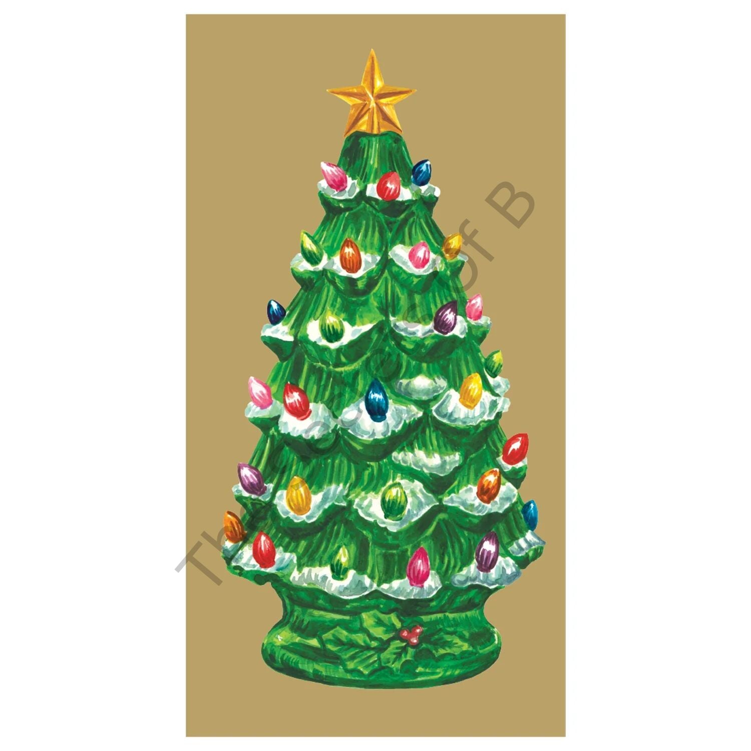 Vintage Christmas Tree Kokteyl Peçetesi 20li Paket