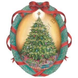 Kalıp Kesim O Cristmas Wreath Kağıt Amerikan Servis 12li Paket