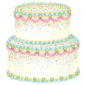 Kalıp Kesim Birhday Cake Kağıt Amerikan Servis 12li Paket