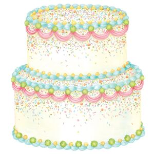 Kalıp Kesim Birhday Cake Kağıt Amerikan Servis 12li Paket