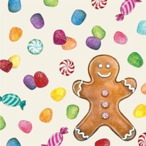 Gingerbread Cocktail Napkin Pack Of 20