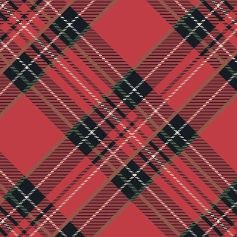 Red Plaid Cocktail Napkin Pack Of 20