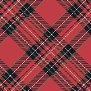 Red Plaid Cocktail Napkin Pack Of 20
