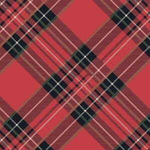 Kırmızı Plaid Kokteyl Peçetesi 20li Paket