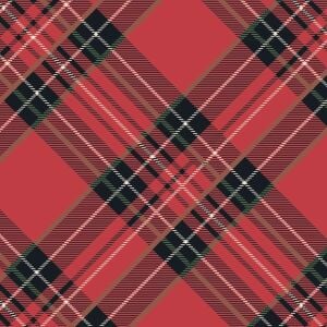 Kırmızı Plaid Kokteyl Peçetesi 20li Paket