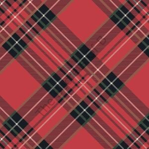Kırmızı Plaid Kokteyl Peçetesi 20li Paket