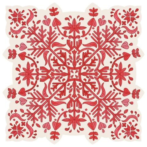 Die Cut Fair Isle Snowflake Placemat 12 Sheets