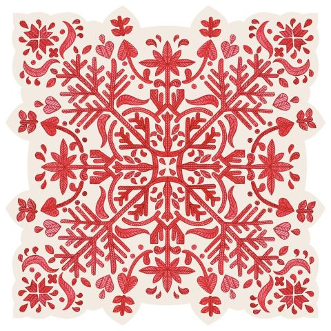 Die Cut Fair Isle Snowflake Placemat 12 Sheets