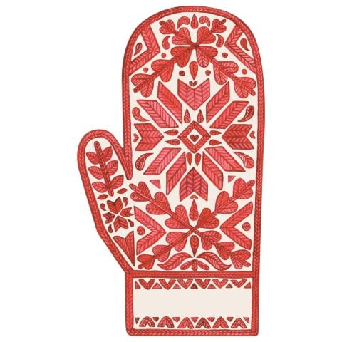 Fair Isle Mitten Table Accent Pack Of 12 Sheets