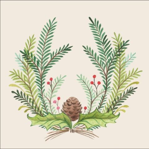 Christmas Sprigs Cocktail Napkins