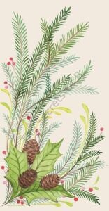 Christmas Sprigs Misafir Peçetesi 16li Paket