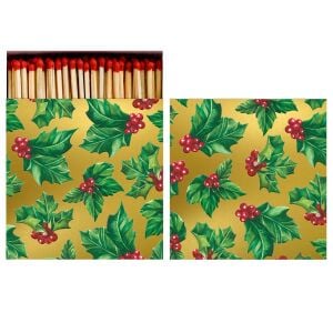Gilded Holly Matches Box Of 60