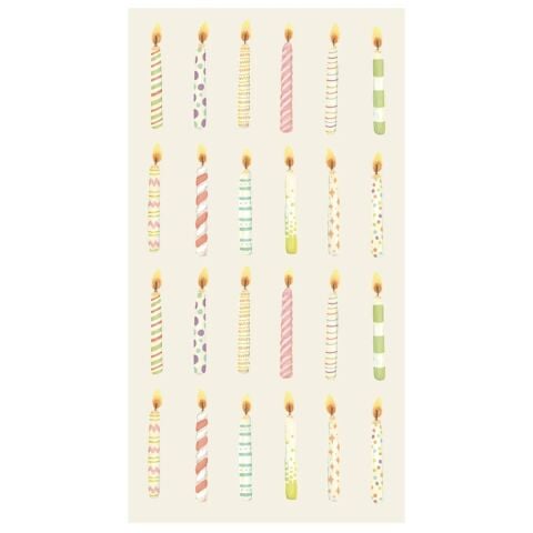 Birthday Candles Guest Napkin Pack Of 16