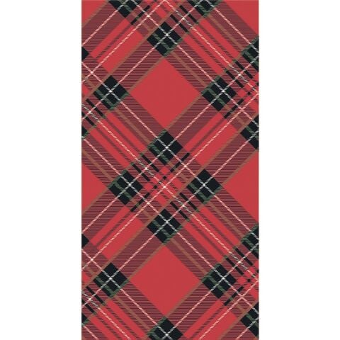 Red Plaid Guest Napkin Pack Of 16