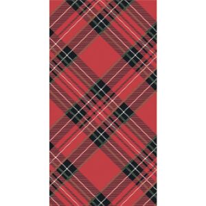 Red Plaid Guest Napkin Pack Of 16