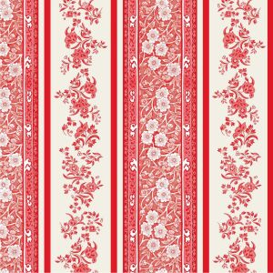Kırmızı Burleigh Stripe Kokteyl Peçetesi 20li Paket