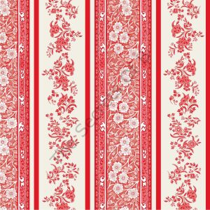 Kırmızı Burleigh Stripe Kokteyl Peçetesi 20li Paket