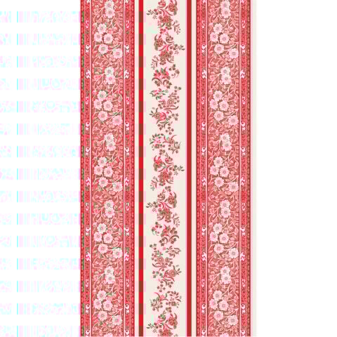 Red Burleigh Stripe Guest Napkins Pack Of 16