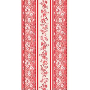 Red Burleigh Stripe Guest Napkins Pack Of 16