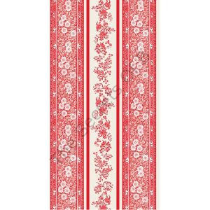Kırmızı Burleigh Stripe Misafir Peçetesi 16li Paket