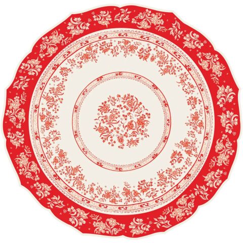 Die-cut Red Regal Placemat 12 Sheets