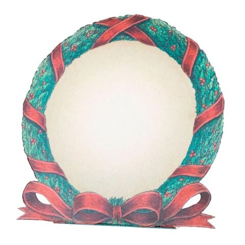 O Christmas Wreath Place Card Pack Of 12
