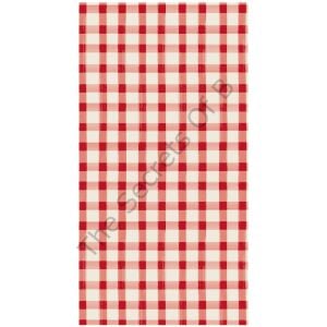 Kırmızı Painted Check Misafir Peçetesi 16li Paket