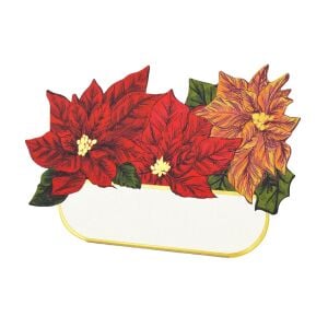 Poinsettia Masa Kartı 12li Paket