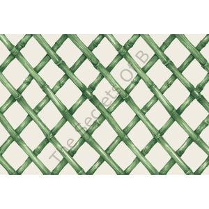 Yeşil Lattice Kağıt Amerikan Servis Pad of 18