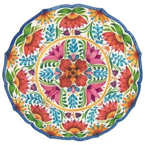 Kalıp Kesim Fiesta Floral Kağıt Amerikan Servis 12li Paket
