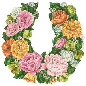Kalıp Kesim Derby Wreath Kağıt Amerikan Servis 12li Paket