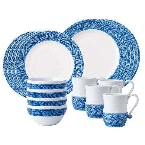 Le Panier 16pc Place Setting - Delft Blue (KH01/44, KH02/44, KH06/44, KH07/44)