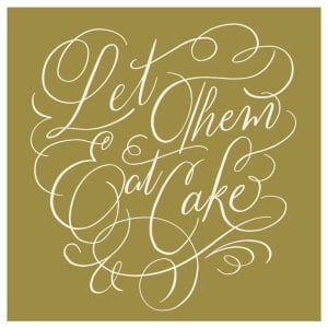 Let Them Eat Cake Coctail Napkin pack of 20