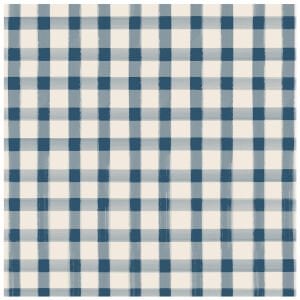 Navy Painted Check Cocktail  Napkin pack of 20