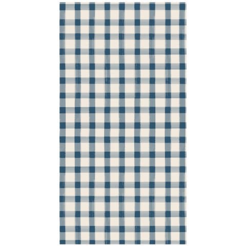 Navy Painted Check Guest Napkins pack of 16