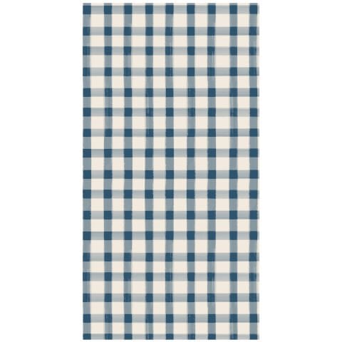 Navy Painted Check Guest Napkins pack of 16
