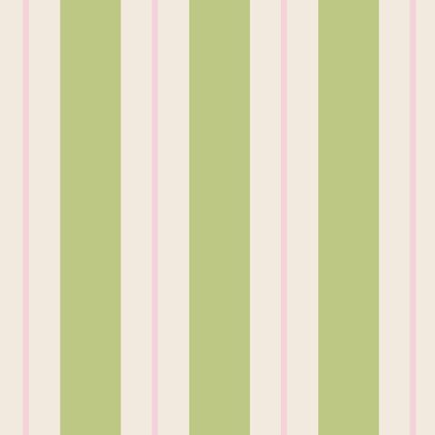 Green & Pink Awning Stripe Cocktail Napkin pack of 20