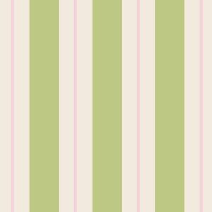 Green & Pink Awning Stripe Cocktail Napkin pack of 20