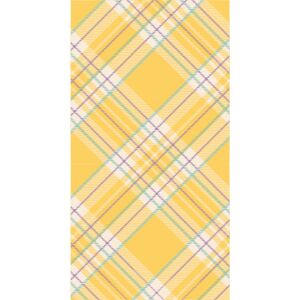 Yellow Plaid Guest Napkin pack of 16