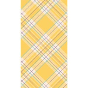Sarı Plaid Misafir Peçetesi 16li Paket