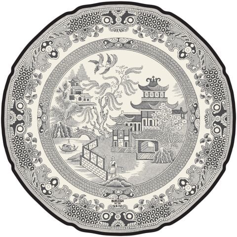 Die Cut Black Willow Plate Placemat 12 Sheets