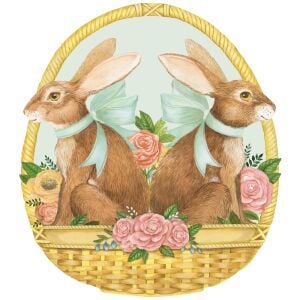 Die Cut Bunny Basket Placemat 12 Sheets