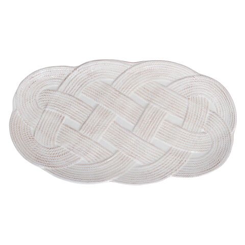 Le Panier Mystic Knot 15'' Hostess Tray - Whitewash
