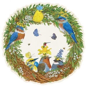 Die Cut Songbird Wreath Placemat 12 Sheets
