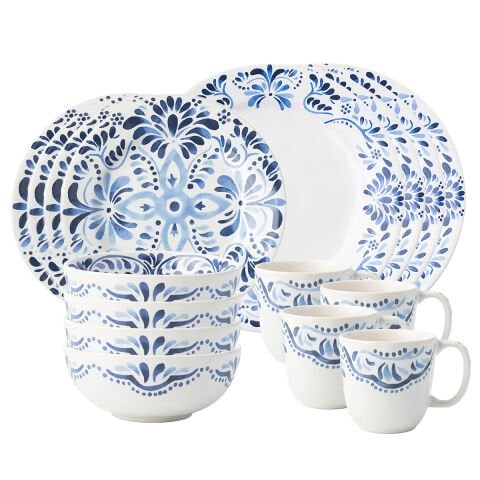 Iberian 16pc Place Setting - Indigo (KI01/046, KI02/046, KI07/046, KI46/046)