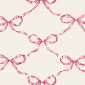 Pink Bow Lattice Cocktail Napkin pack of 20