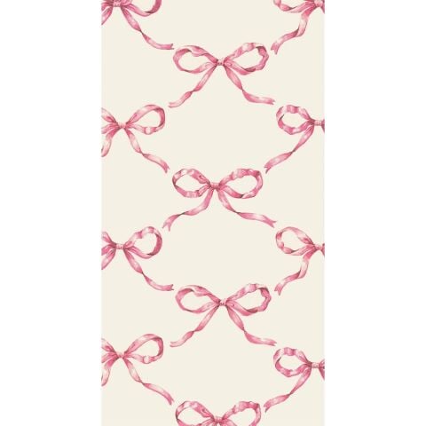 Pink Bow Lattice Guest Napkin pack of 16