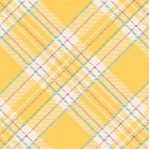 Yellow Plaid Cocktail Napkin pack of 20