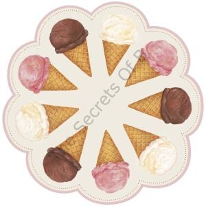Kalıp Kesim Ice Cream Kağıt Amerikan Servis 12li Paket